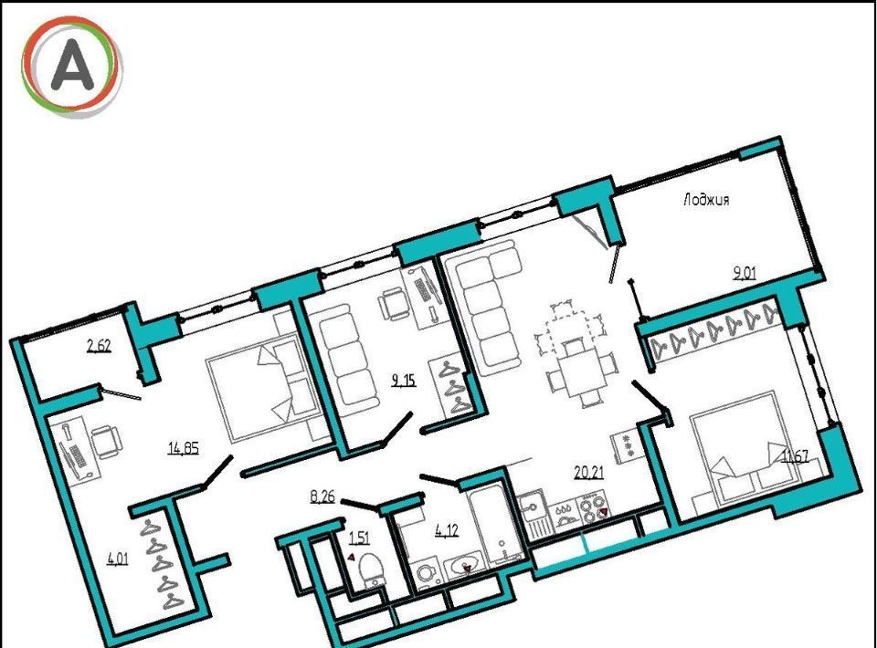 квартира г Брянск р-н Советский Бежицкая ул., 21Б фото 1