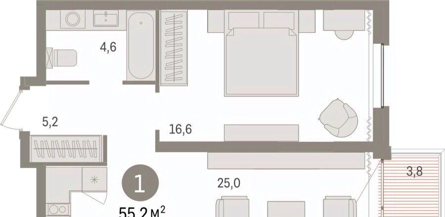 квартира г Сургут 35-й микрорайон ЖК квартал Новин 35-й фото 1