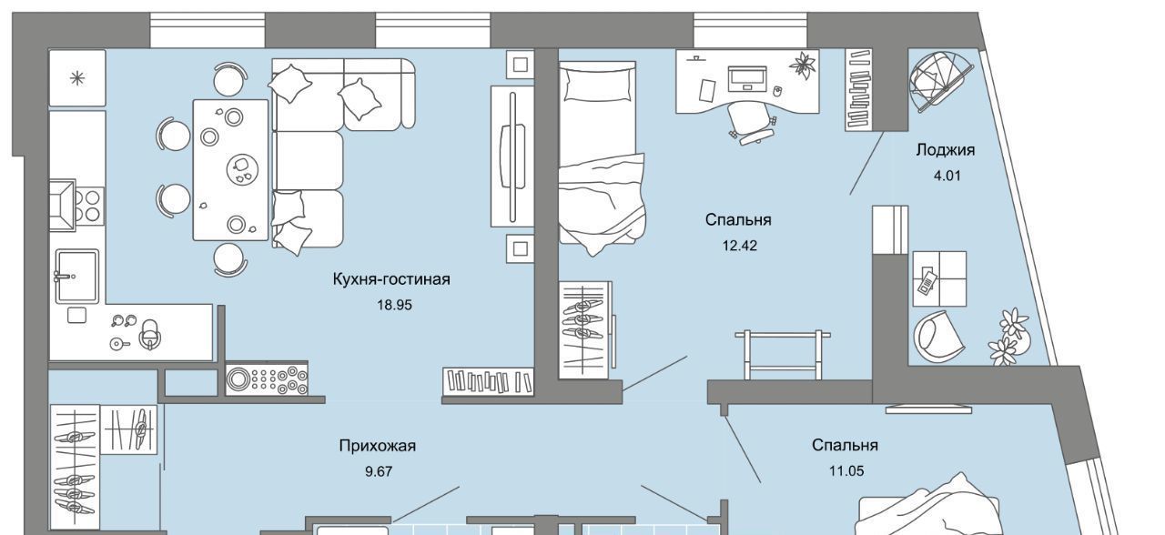 квартира г Ульяновск р-н Засвияжский микрорайон «Юго-Западный» 6 Ультраград жилой комплекс фото 1