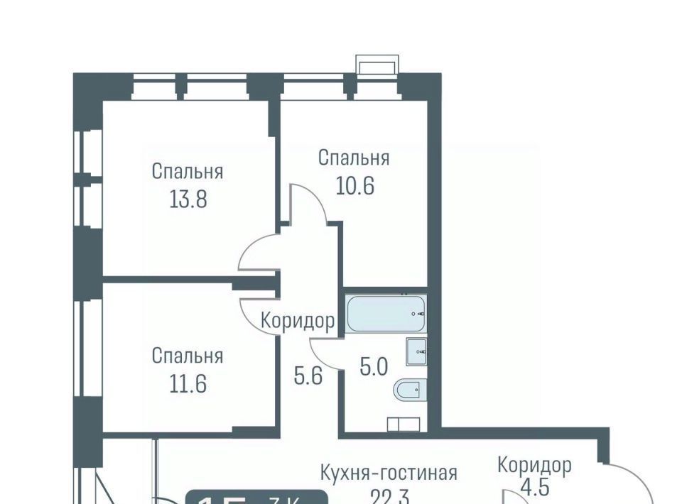 квартира г Новосибирск Студенческая ул Немировича-Данченко 145с/1 фото 1