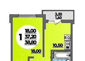 квартира г Краснодар р-н Прикубанский ул Героев-Разведчиков 11/4 фото 1