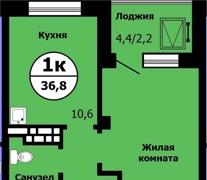 квартира г Красноярск р-н Свердловский ул Лесников 37 фото 1