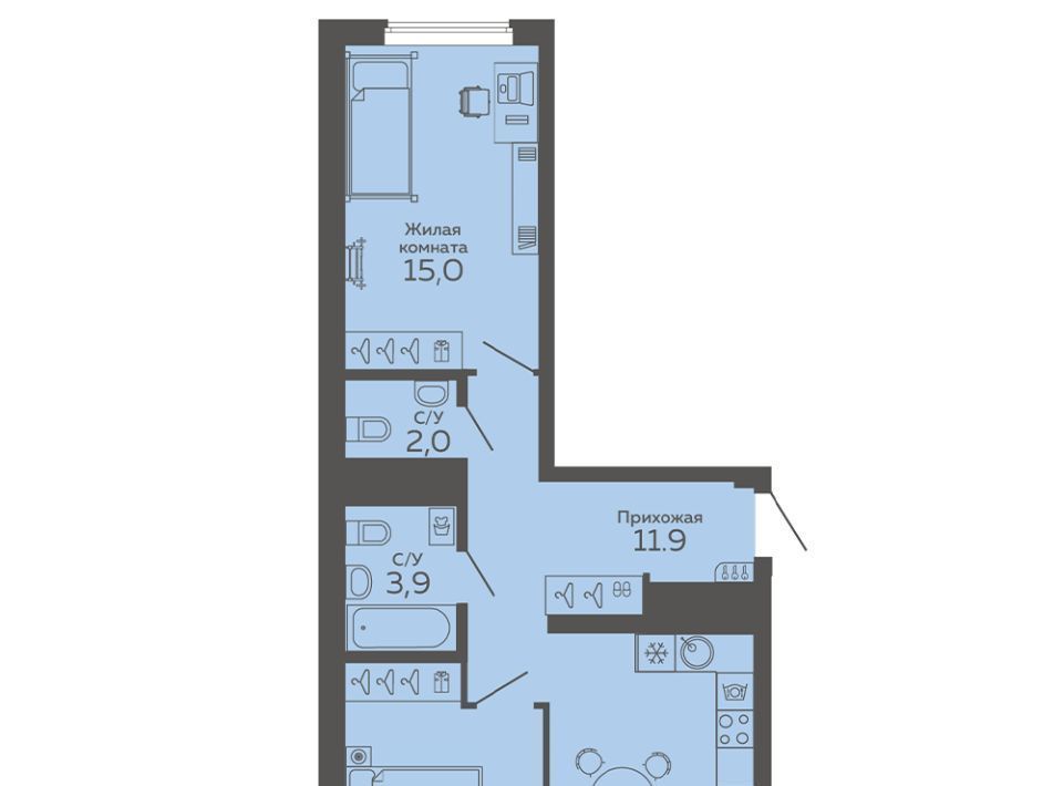 квартира г Екатеринбург Чкаловская ул 8 Марта 204к/8 фото 1