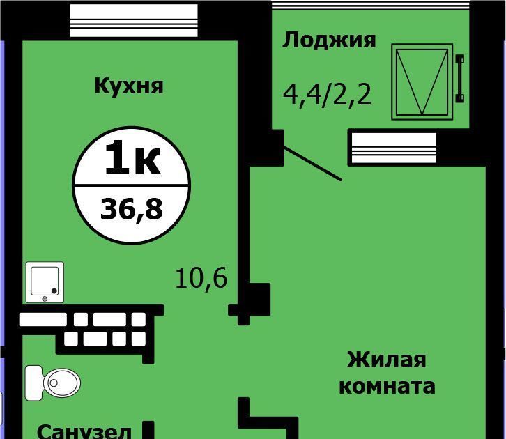 квартира г Красноярск р-н Свердловский ул Лесников 37 фото 1