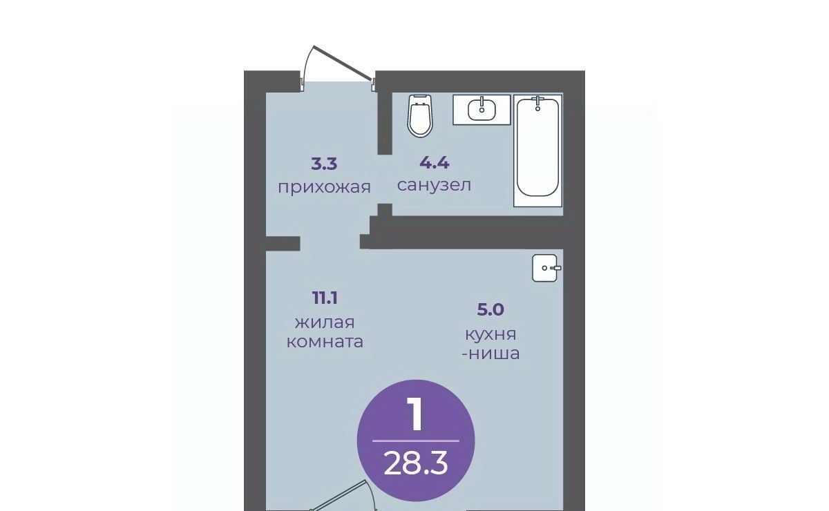 квартира г Красноярск р-н Кировский ул Кутузова 1 фото 1