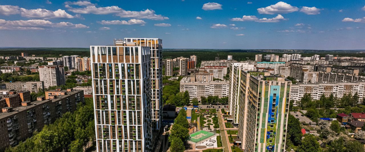 квартира г Ижевск р-н Октябрьский 12-й микрорайон Север ЖК Эко Лайф Весна жилрайон фото 2