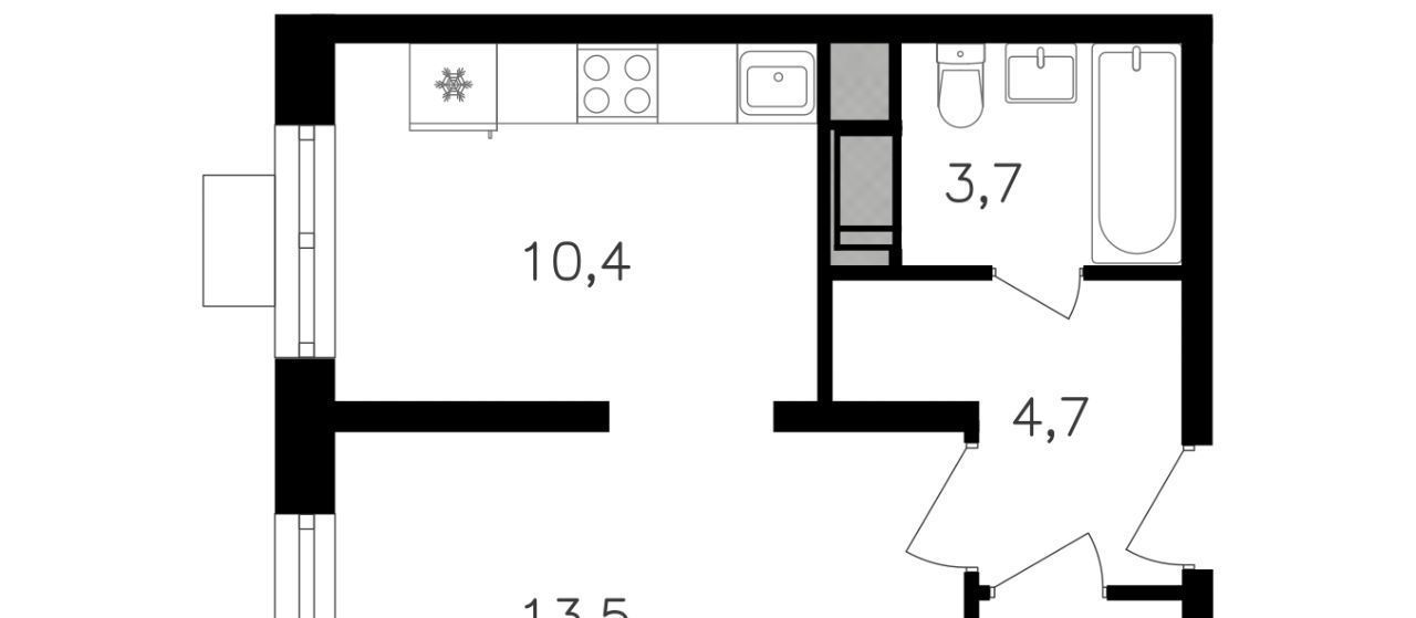 квартира г Москва ул Берзарина 1/2 поле, 32к, Октябрьское фото 1