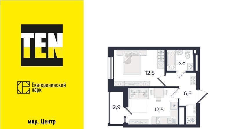 квартира г Екатеринбург Динамо ул Азина 3/3 фото 1