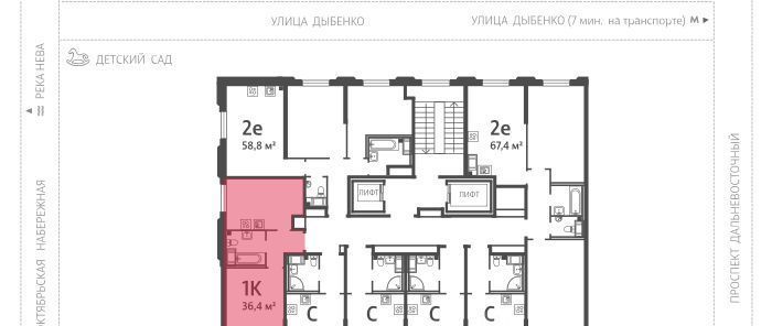 квартира г Санкт-Петербург метро Улица Дыбенко № 54 муниципальный округ фото 2