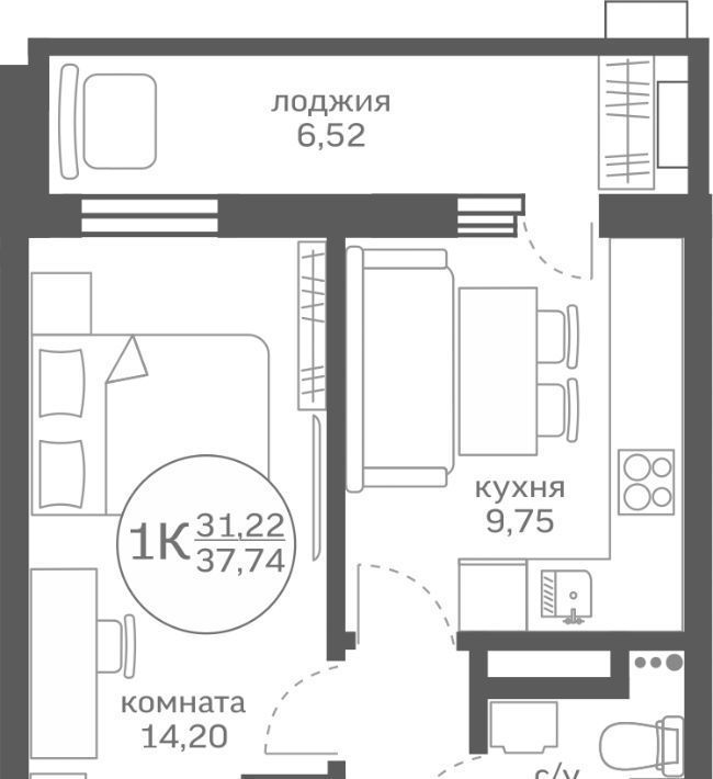 квартира р-н Тюменский д Патрушева ул Петра Ершова 10 фото 1