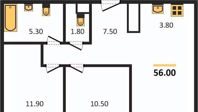 квартира г Краснодар р-н Прикубанский ул им. лётчика Позднякова 2к/16 фото 1