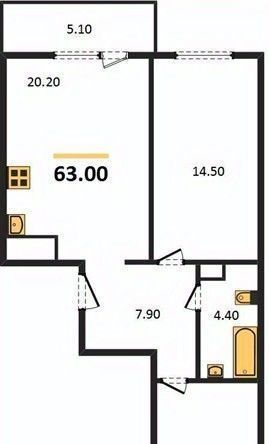 квартира г Краснодар р-н Прикубанский ул им. лётчика Позднякова 2к/14 фото 1