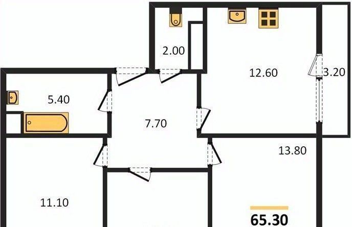 квартира г Краснодар р-н Прикубанский ул им. лётчика Позднякова 2к/14 фото 1