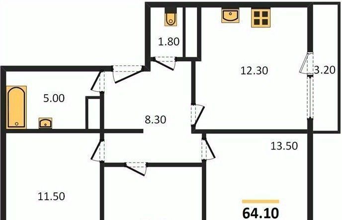 квартира г Краснодар р-н Прикубанский ул им. лётчика Позднякова 2к/16 фото 1