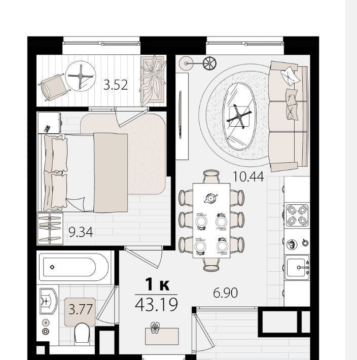 квартира г Краснодар р-н Карасунский ул Сормовская 1/3 1 фото 1