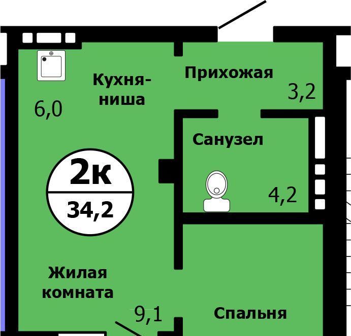 квартира г Красноярск р-н Свердловский ул Лесников 37б фото 1