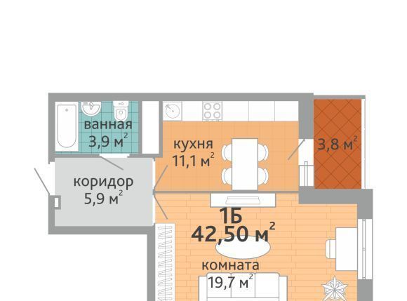 квартира г Екатеринбург Чкаловская ул Краснолесья 108/2 фото 1