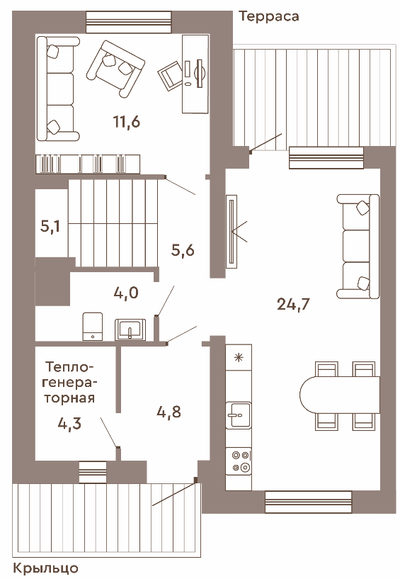 квартира р-н Тюменский с Ембаево ул Пихтовая 4к/4 фото 6