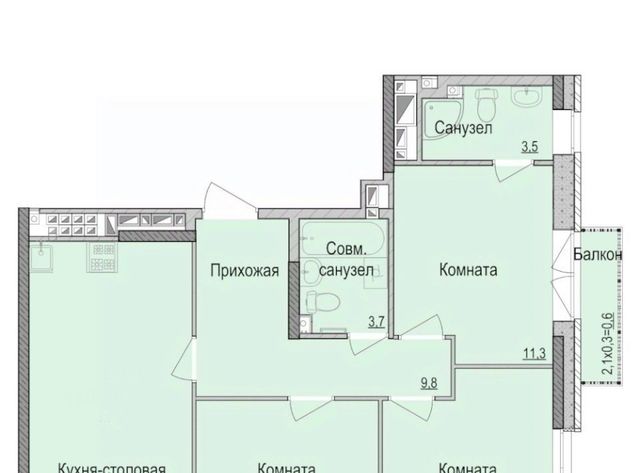 р-н Первомайский ЖК Умные Кварталы А14 жилрайон, 3-й мкр фото