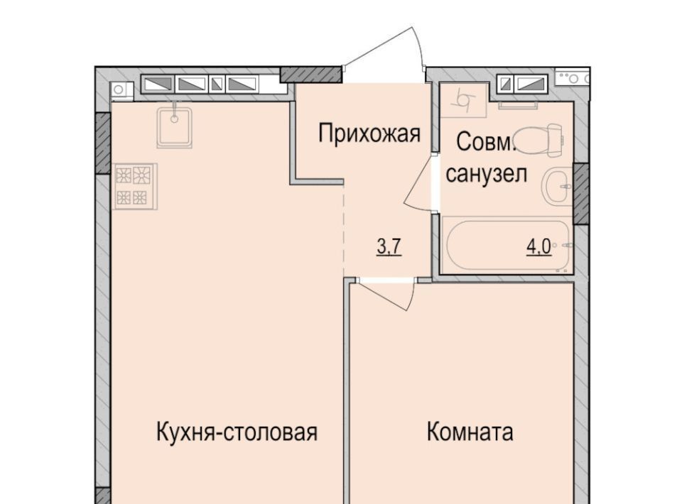 квартира г Ижевск р-н Первомайский Ракетный ЖК Умные Кварталы А14 жилрайон, 3-й мкр фото 1