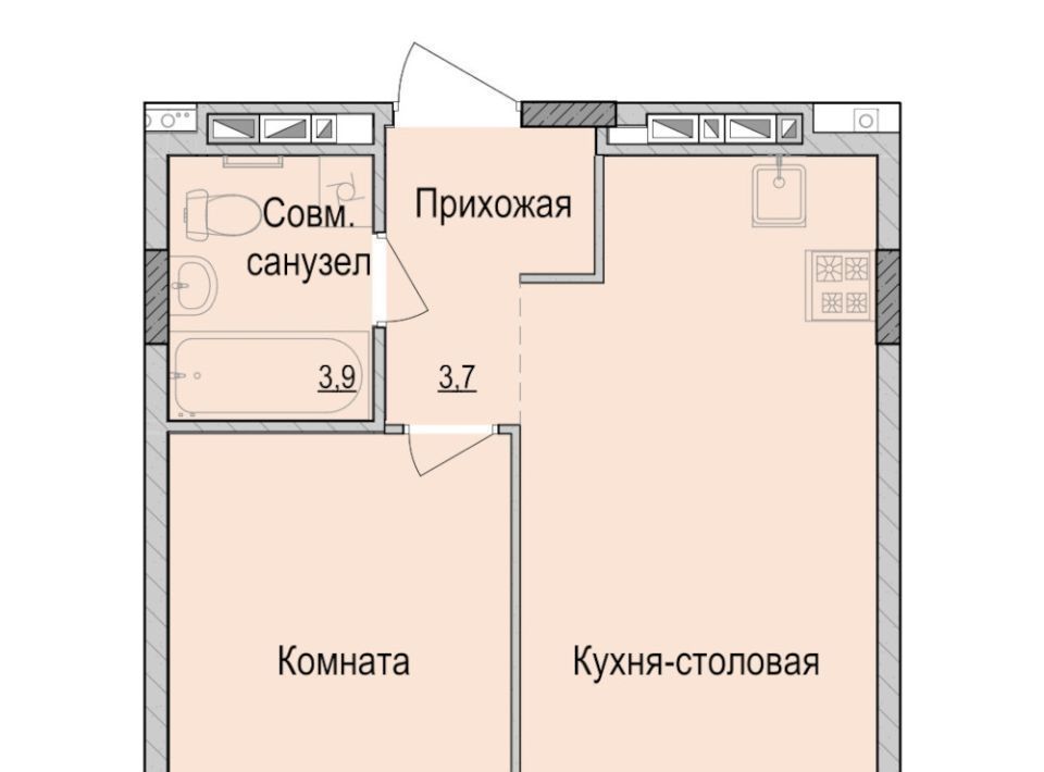 квартира г Ижевск р-н Первомайский Ракетный ЖК Умные Кварталы А14 жилрайон, 3-й мкр фото 1