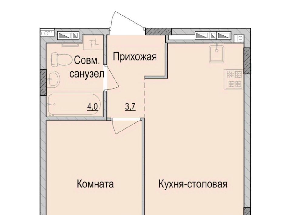 квартира г Ижевск р-н Первомайский Ракетный ЖК Умные Кварталы А14 жилрайон, 3-й мкр фото 1