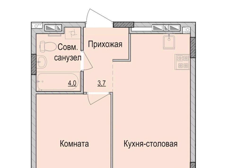 квартира г Ижевск р-н Первомайский Ракетный ЖК Умные Кварталы А14 жилрайон, 3-й мкр фото 1