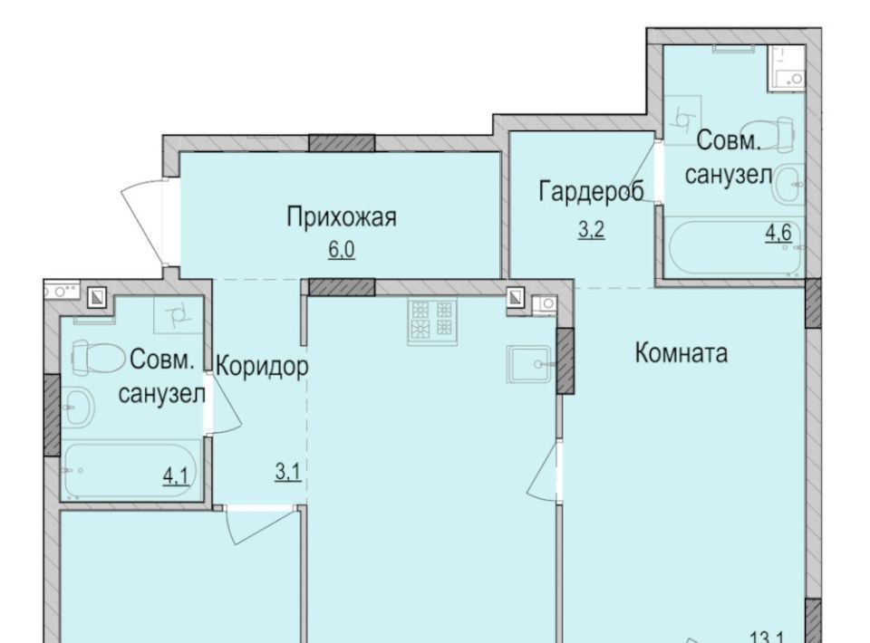 квартира г Ижевск р-н Первомайский Ракетный ЖК Умные Кварталы А14 жилрайон, 3-й мкр фото 1