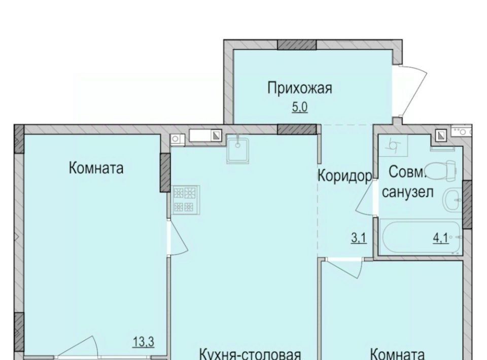 квартира г Ижевск р-н Первомайский Ракетный ЖК Умные Кварталы А14 жилрайон, 3-й мкр фото 1