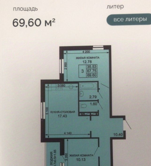 квартира г Краснодар р-н Прикубанский ЖК «Новые сезоны» фото 1