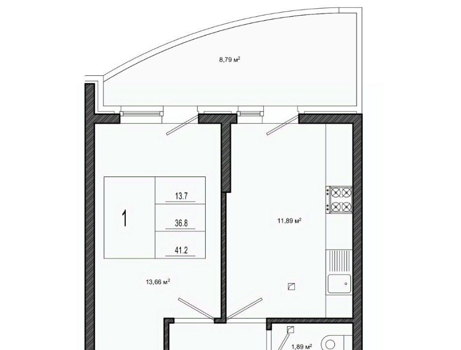 квартира г Краснодар р-н Прикубанский ул им. Адмирала Крузенштерна 5/2 фото 1