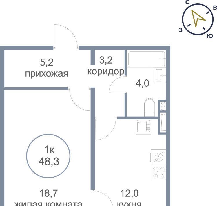 квартира р-н Сургутский пгт Белый Яр ул Фадеева 30 фото 1