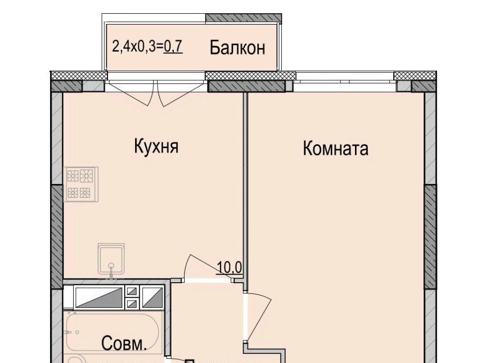 квартира г Ижевск р-н Первомайский Ракетный ЖК Умные Кварталы А14 жилрайон, 3-й мкр фото 1