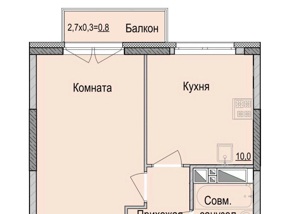 квартира г Ижевск р-н Первомайский Ракетный ЖК Умные Кварталы А14 жилрайон, 3-й мкр фото 1