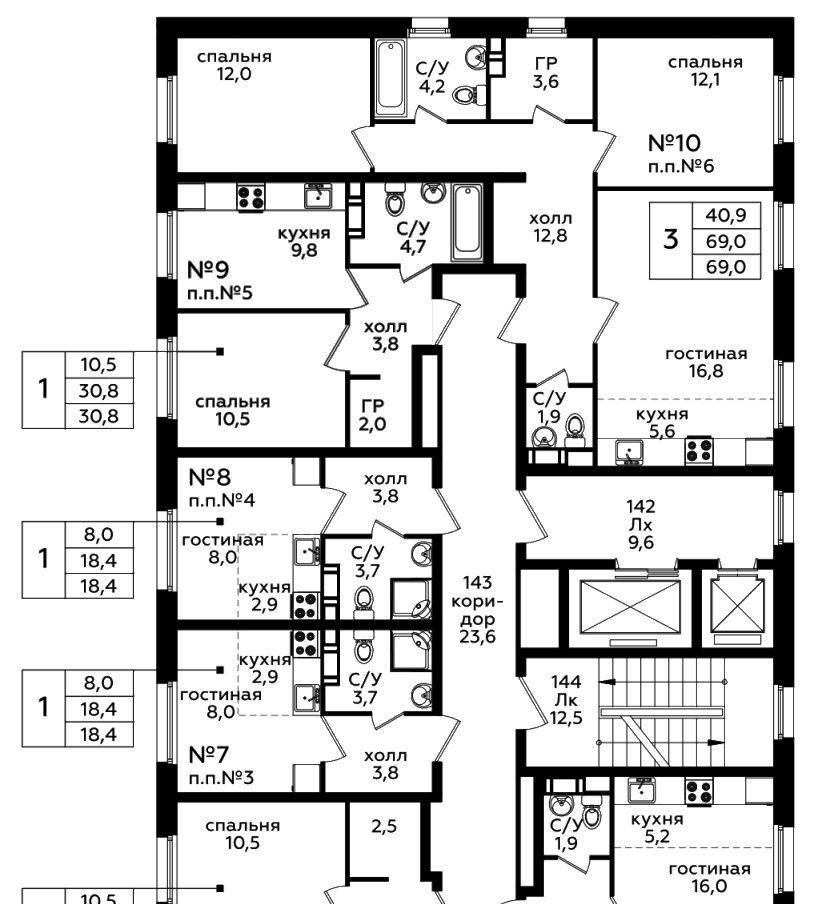 квартира г Москва п Сосенское пр-кт Куприна 30к/9 метро Коммунарка фото 2