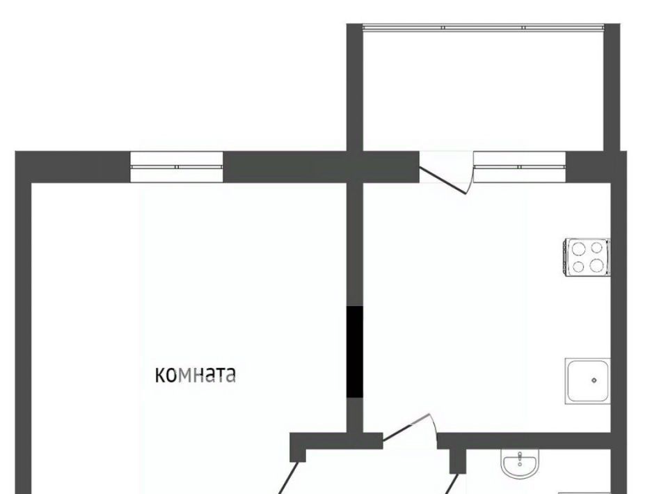 квартира р-н Тамбовский п Строитель Южный микрорайон 10Ж, Тамбов городской округ фото 2