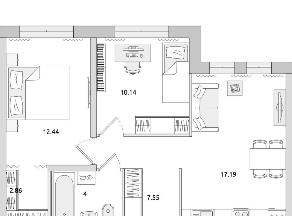 квартира р-н Всеволожский г Мурино ул Шоссе в Лаврики 53к/1 Девяткино фото 1