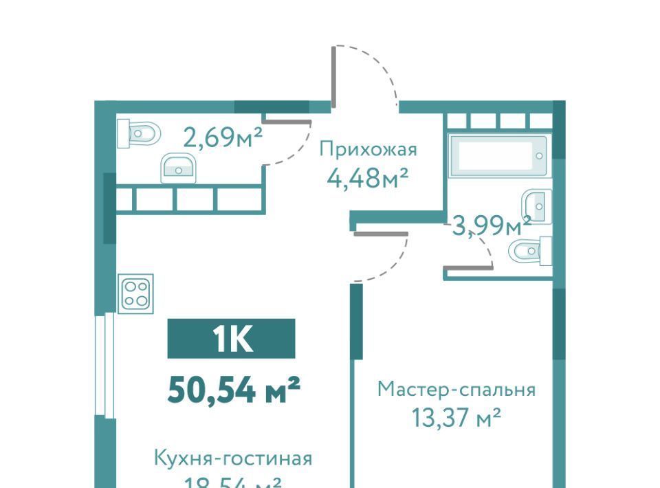 квартира г Тюмень р-н Ленинский ул Павла Никольского 10к 1 блок 2 фото 1