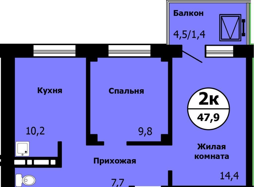 квартира г Красноярск р-н Свердловский ул Лесников 37б фото 1