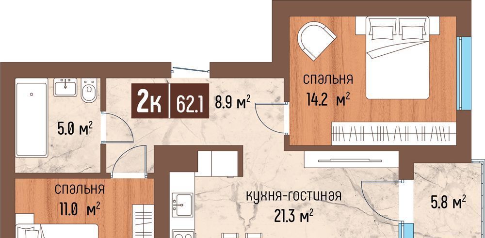 квартира р-н Светлогорский г Светлогорск ул Ольховая 32к/1 фото 1