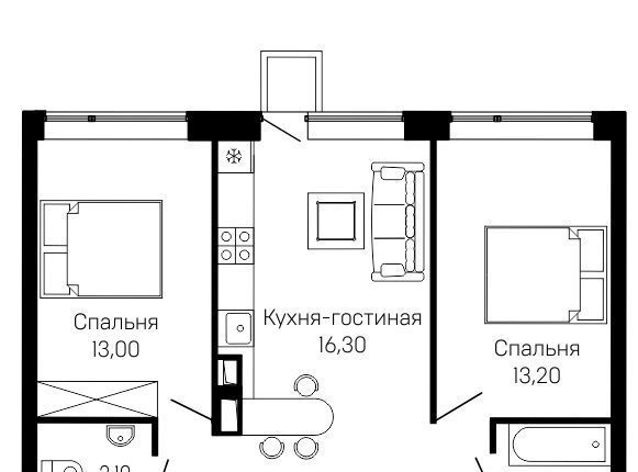 квартира р-н Ярославский п Красный Бор ул Мирная 11 Заволжское с/пос фото 2