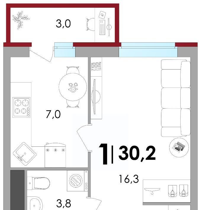 квартира р-н Калининский д Батино ул Сергея Есенина 37 фото 1