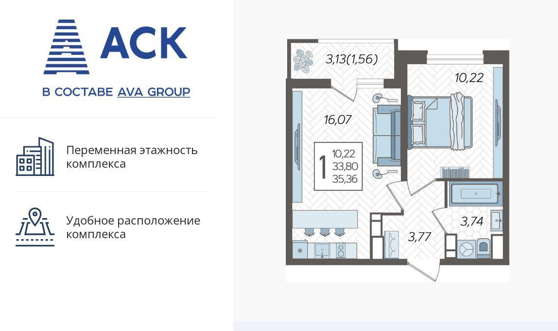 квартира г Краснодар р-н Карасунский ул Уральская 87/7 фото 1