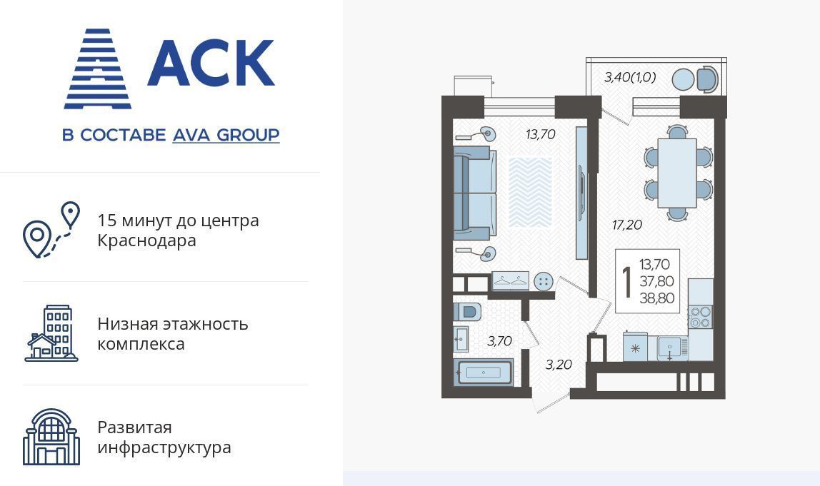 квартира г Краснодар р-н Прикубанский микрорайон 9-й километр ул Ярославская 115/2 фото 1