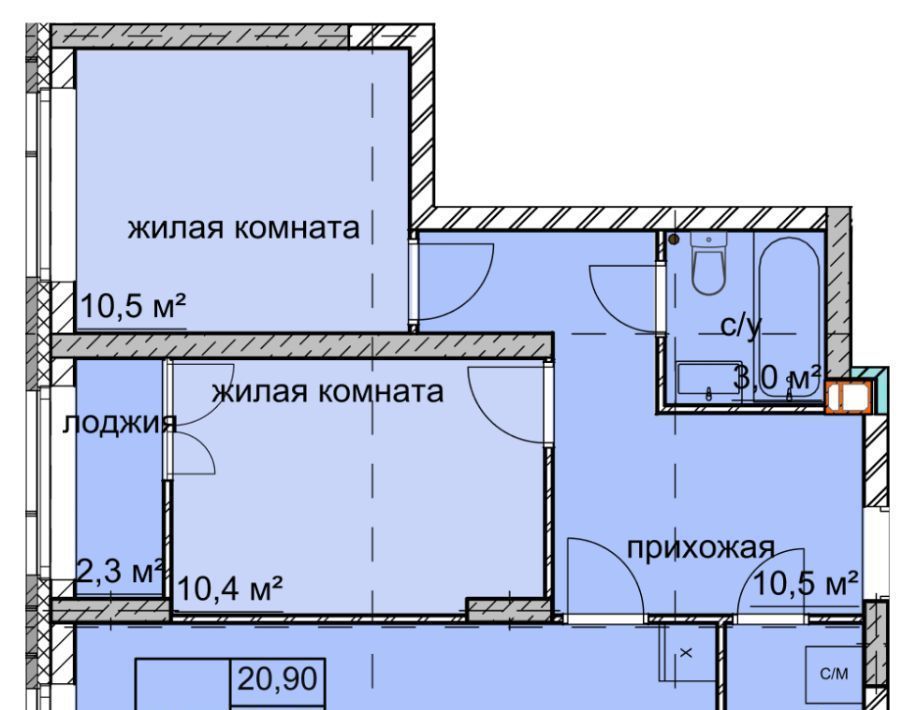 квартира г Нижний Новгород Комсомольская ул Дружаева 30 фото 1