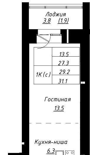 квартира г Барнаул р-н Индустриальный ЖК Колумб фото 1