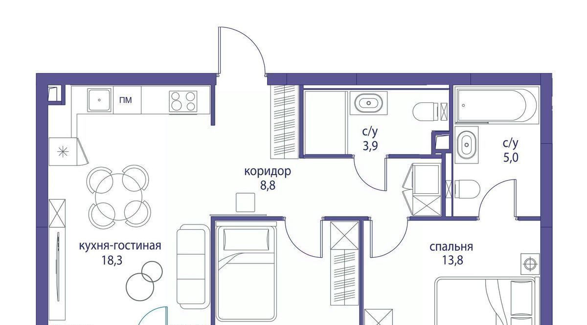 квартира г Москва метро Терехово ЖК «Остров» 2 5-й кв-л фото 1