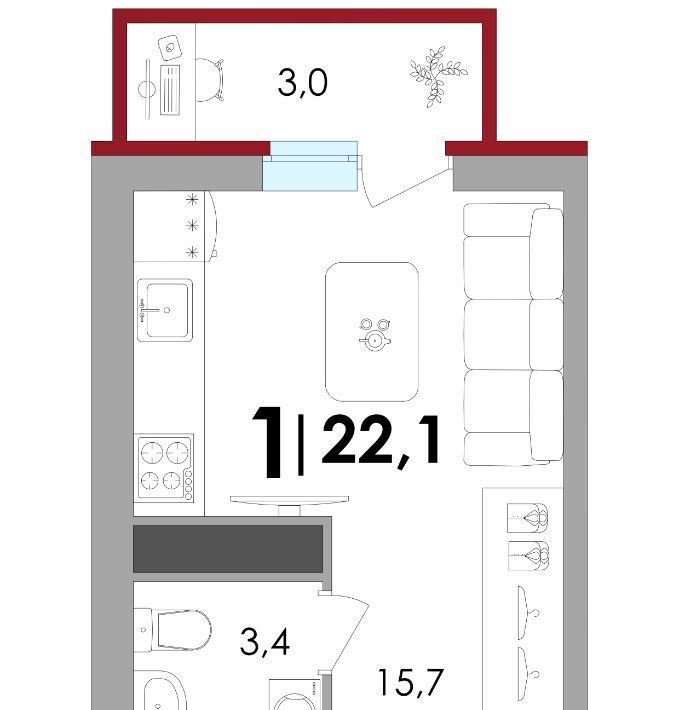 квартира р-н Калининский д Батино ул Сергея Есенина 37 фото 1