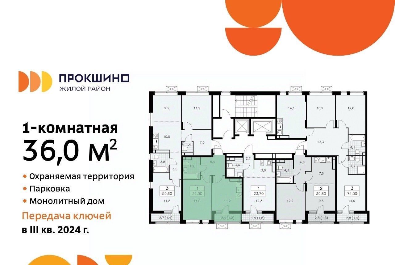 квартира г Москва п Сосенское ЖК Прокшино 8к/5 метро Прокшино фото 2