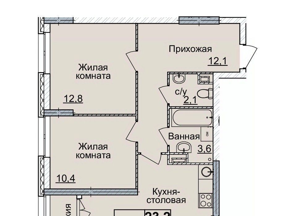 квартира г Нижний Новгород Горьковская ЖК «Горизонты Нижнего» фото 1